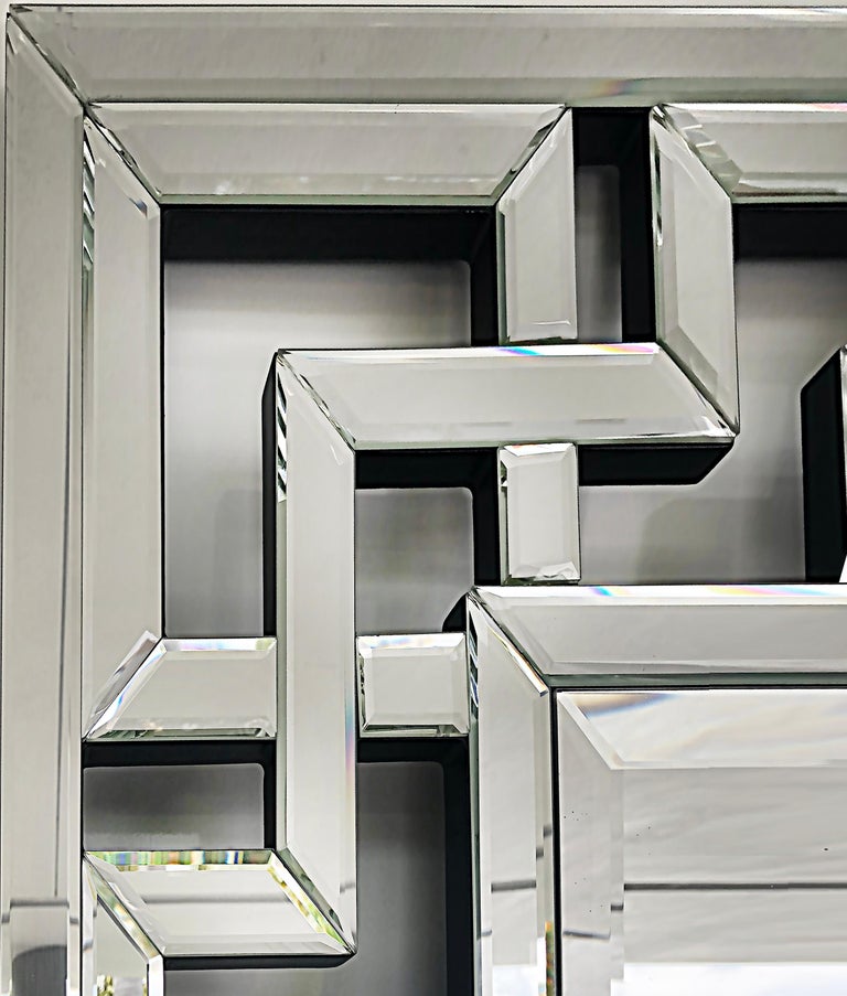 Large Wall or FullLength Floor Mirror with Beveled Articulated Frame