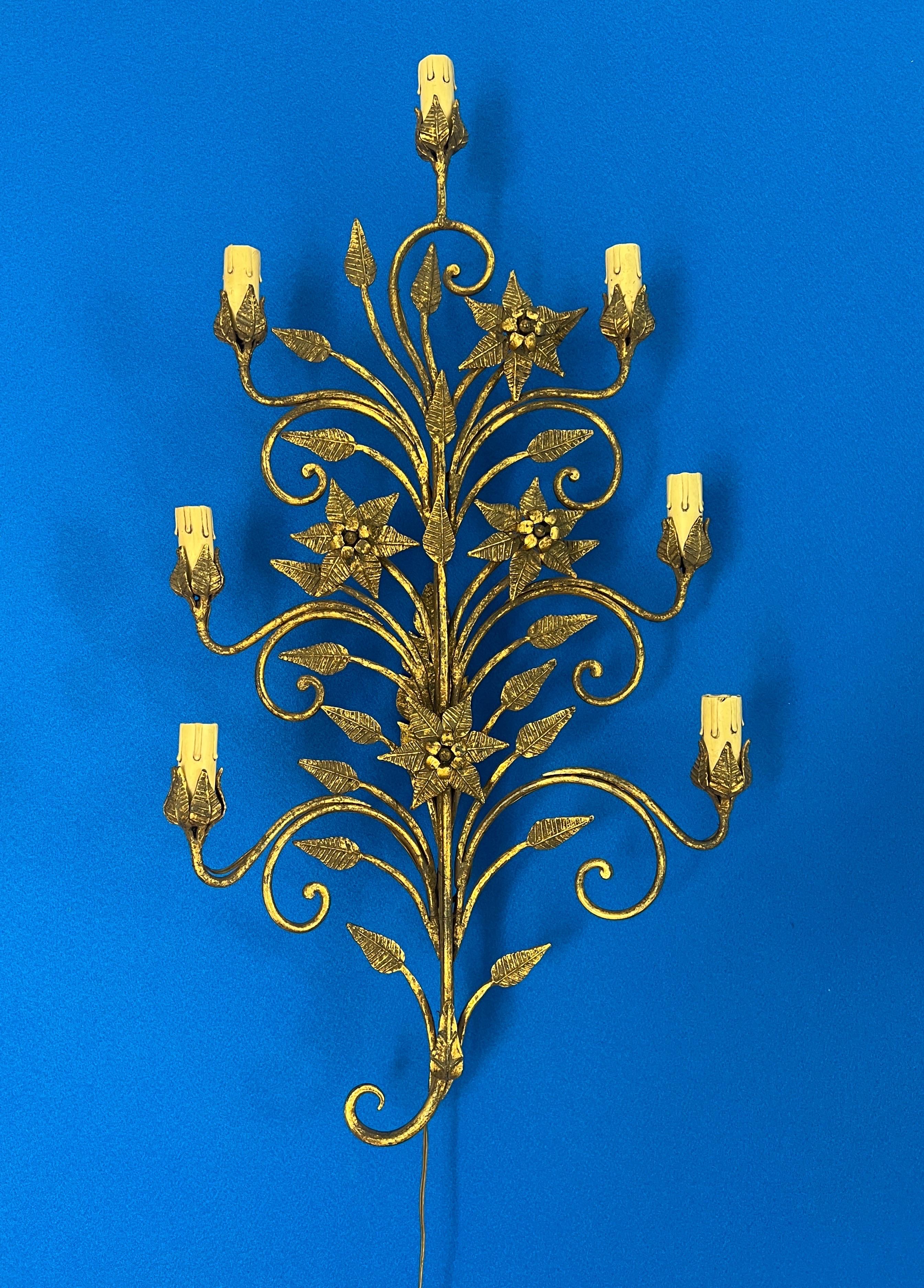 Large wall sconce attributed to Pier Luigi Colli Italy 1950 For Sale 4