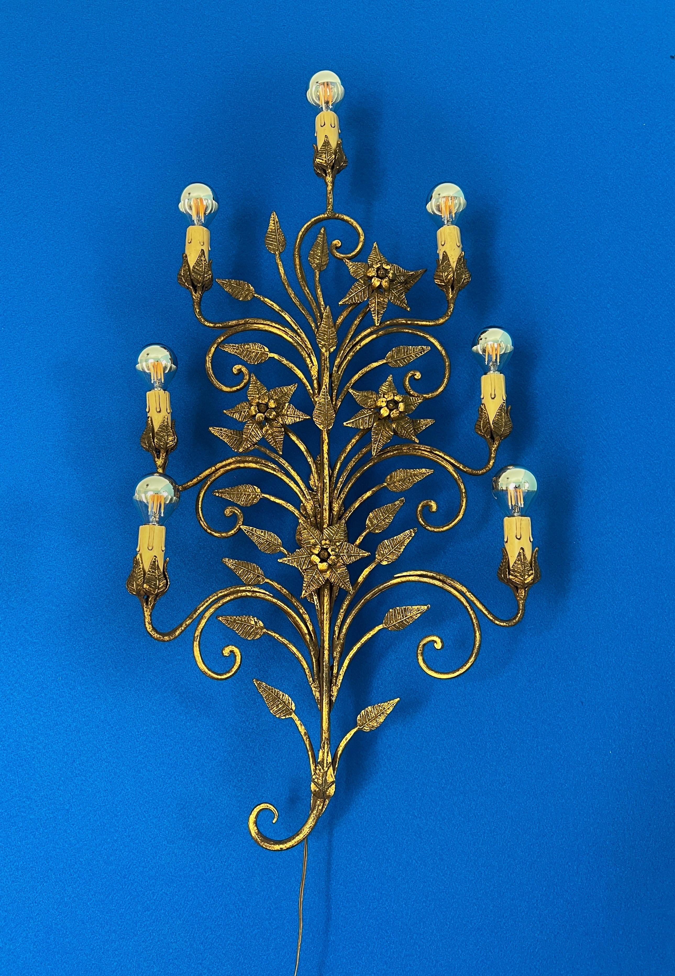 Large wall sconce attributed to Pier Luigi Colli Italy 1950 For Sale 1