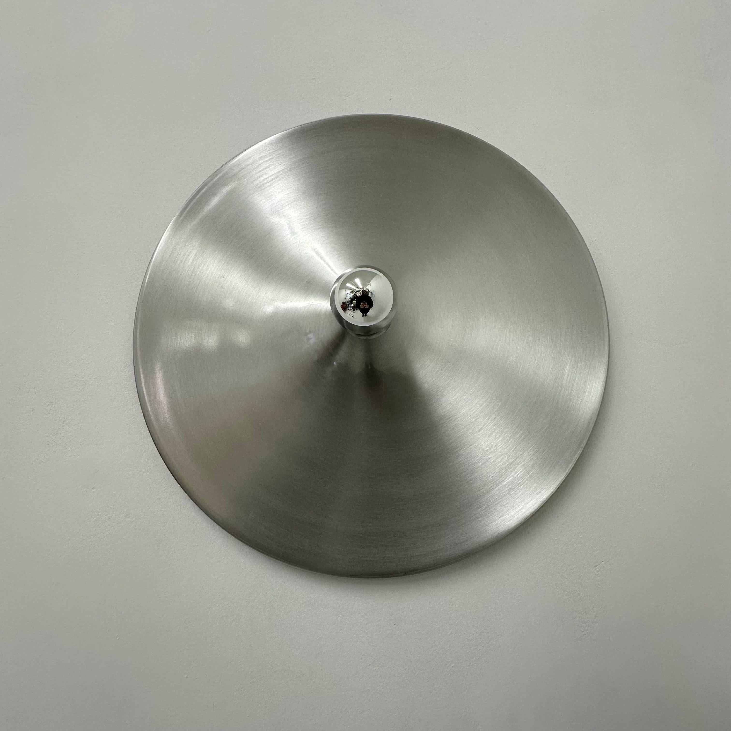 Aluminum Large wall Sconce by Charlotte Perriand for Les Arcs , 1970’s