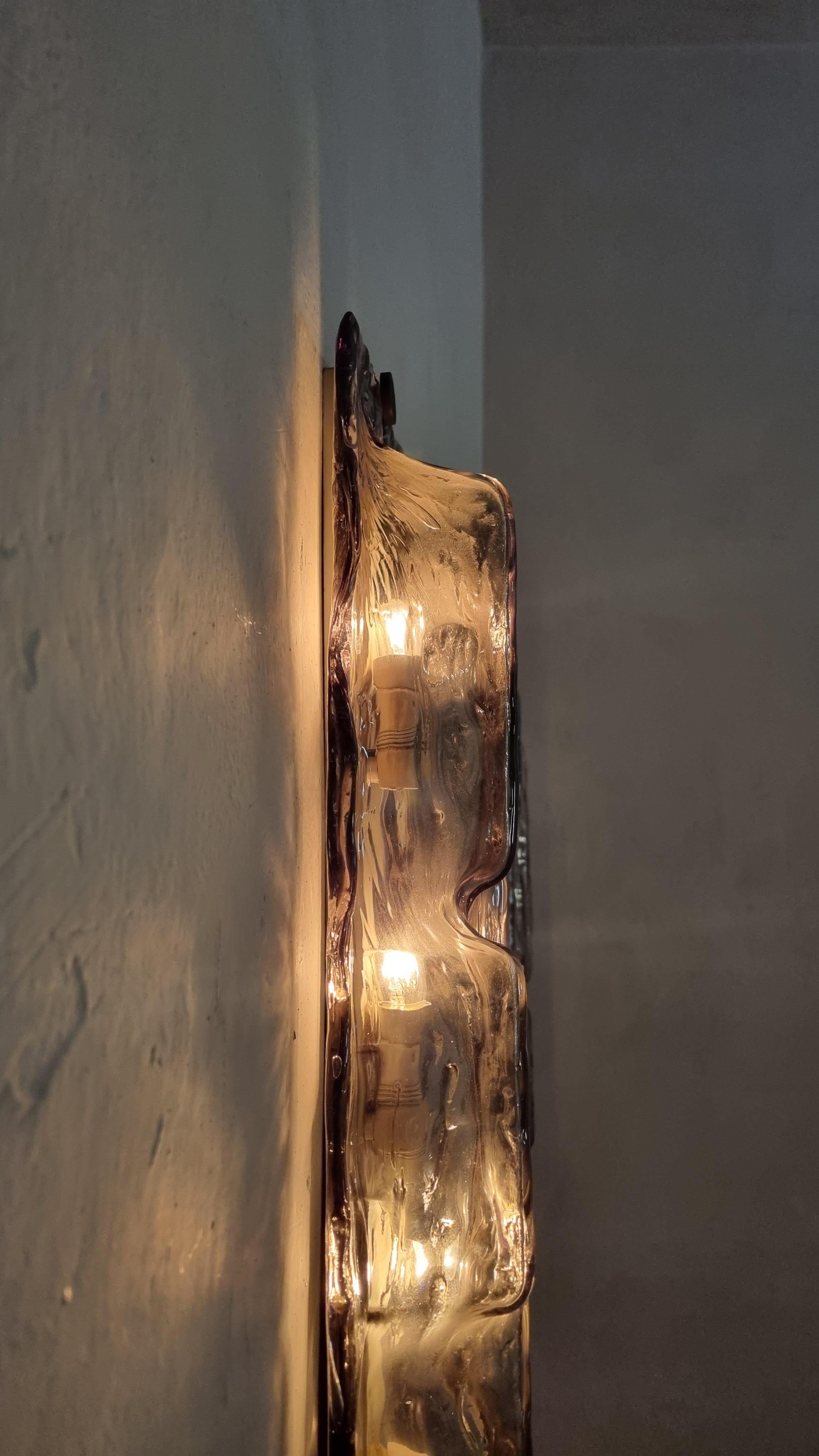 Italian Large wall sconce designed by Toni Zuccheri for Venini 1960 For Sale