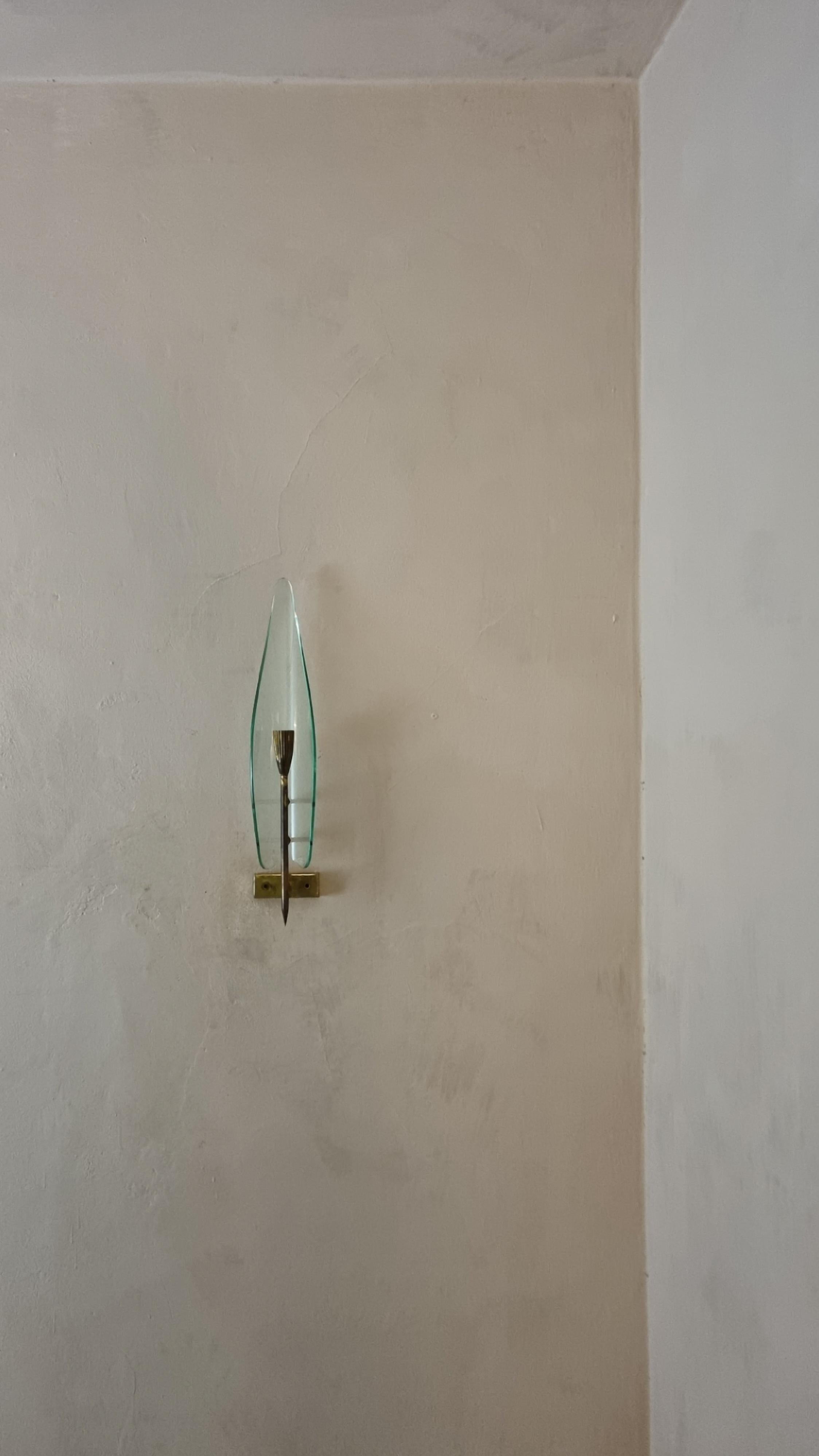 Large wall sconces designed and produced by Cristal Art, 1950 in vendita 1