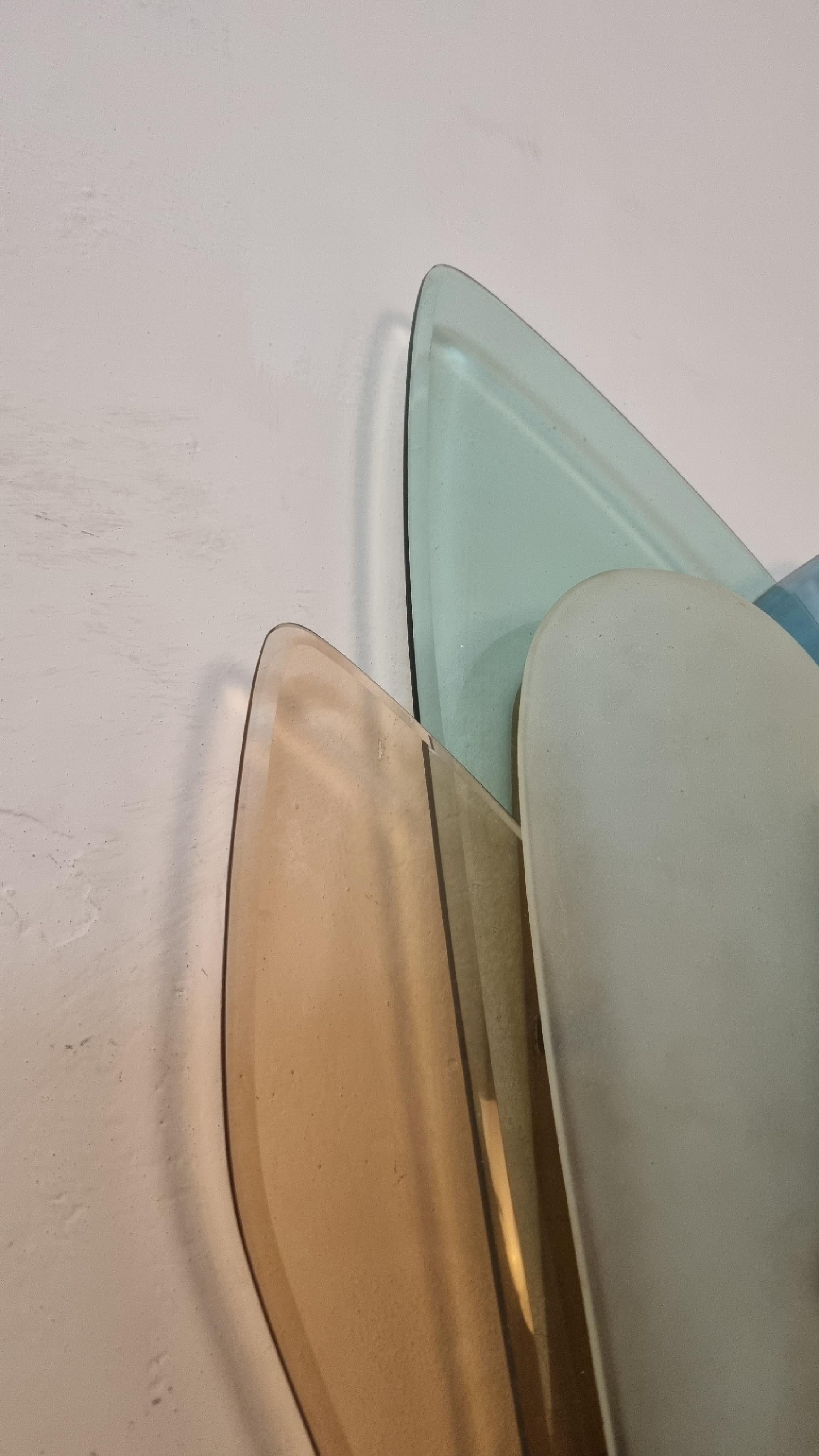 Mid-20th Century Large wall sconces designed by Max Ingrand for Fontana Arte 1955 in vendita