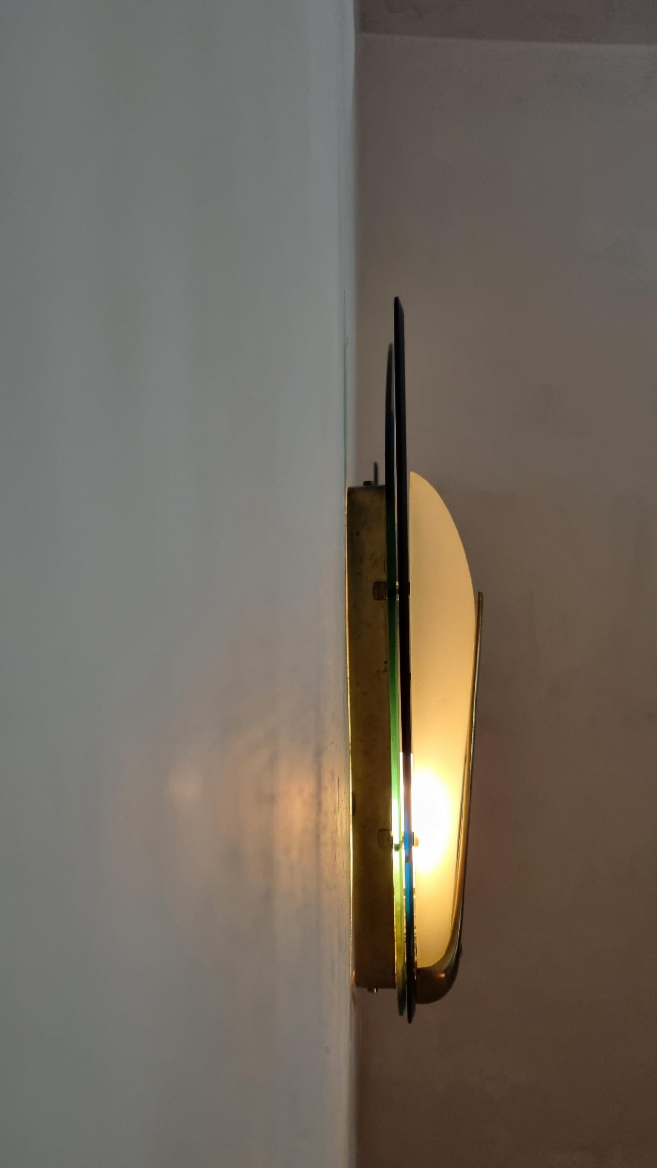 Large wall sconces designed by Max Ingrand for Fontana Arte 1955 in vendita 2