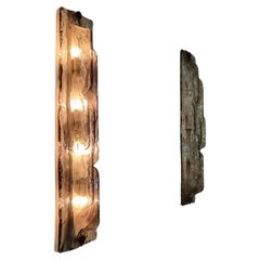 Large wall sconces designed by Toni Zuccheri for Venini 1960