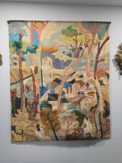 Large Wall Tapestry by Antonio Sereix Codina, Signed