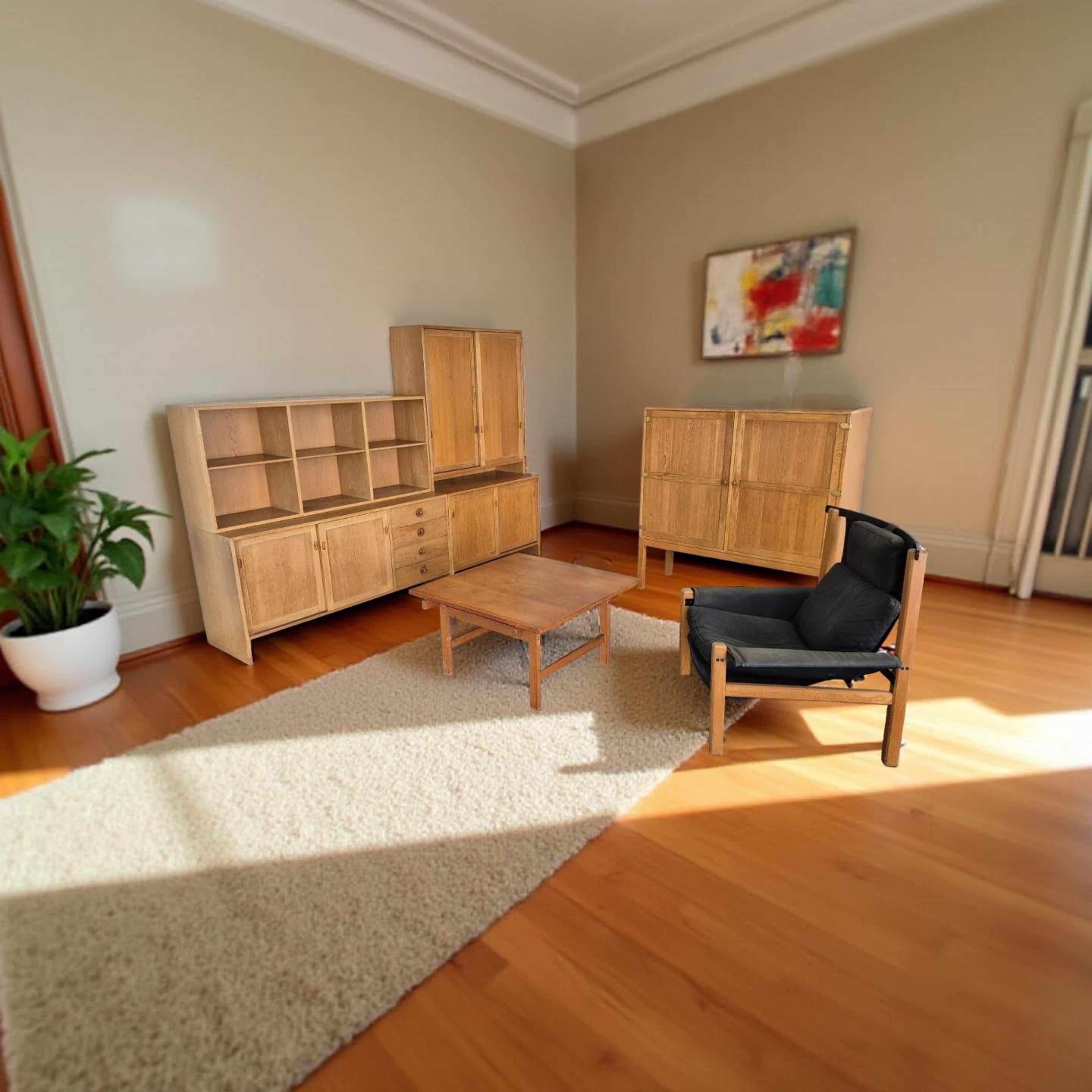 Large wall unit by Hans Wegner for Ry møbler, Denmark 1970s im Angebot 9