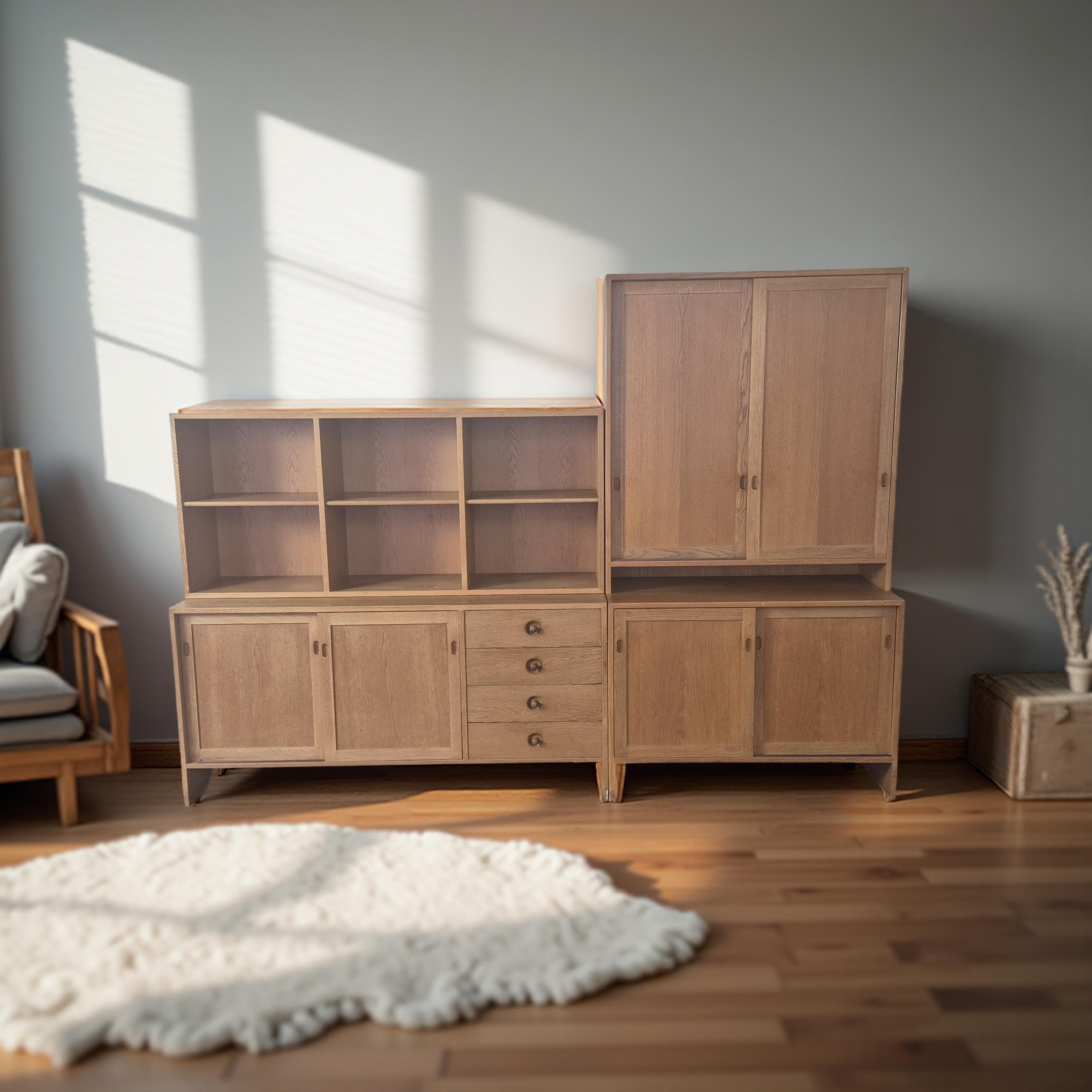 Large wall unit by Hans Wegner for Ry møbler, Denmark 1970s (20. Jahrhundert) im Angebot
