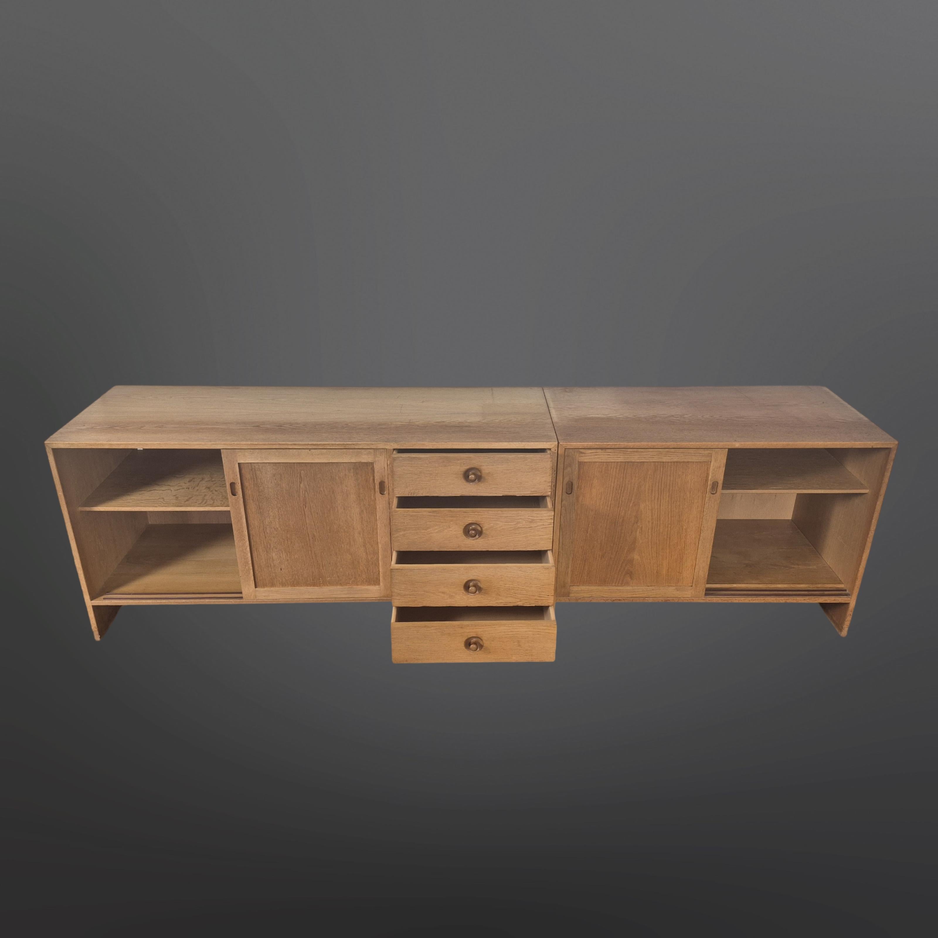 Large wall unit by Hans Wegner for Ry møbler, Denmark 1970s im Angebot 1