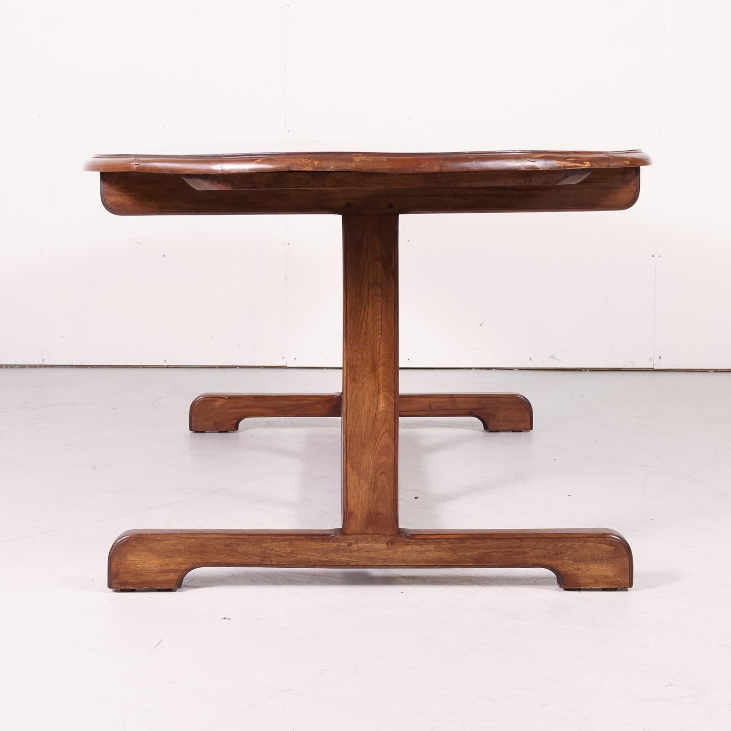 Large Walnut 19th Century French Oval Vendange Table or Wine Tasting Table 8