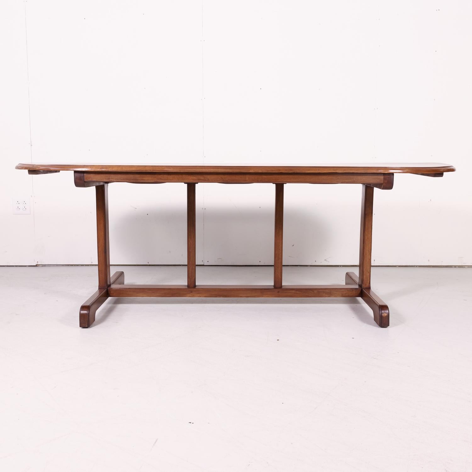 Large Walnut 19th Century French Oval Vendange Table or Wine Tasting Table 2