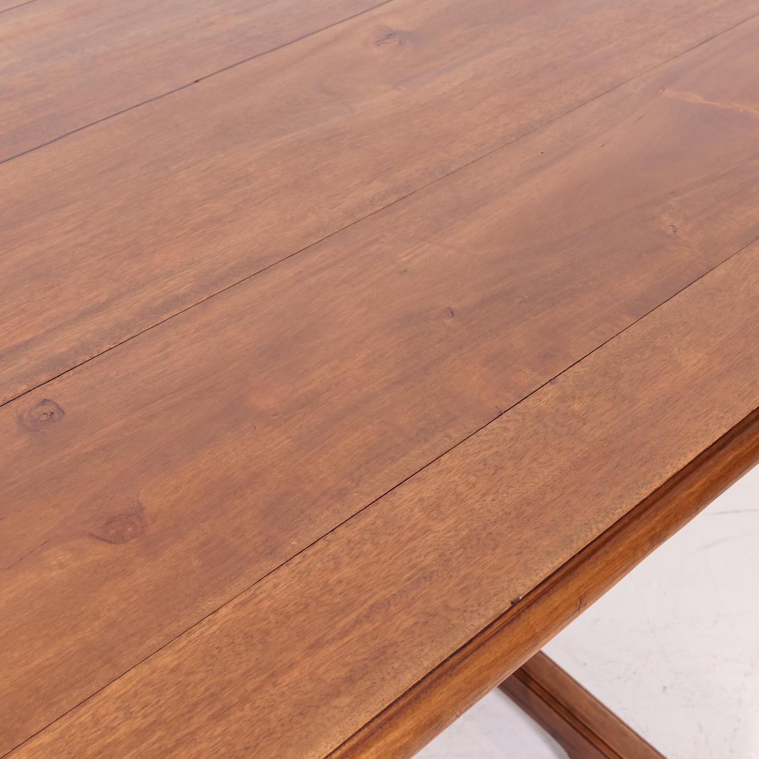 Large Walnut 19th Century French Oval Vendange Table or Wine Tasting Table 4