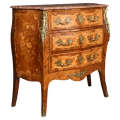 Large Walnut and Marquetry Commode