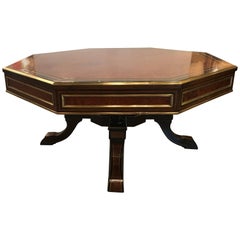 Large Napoleon III Walnut and Rosewood Cocktail Coffee Table