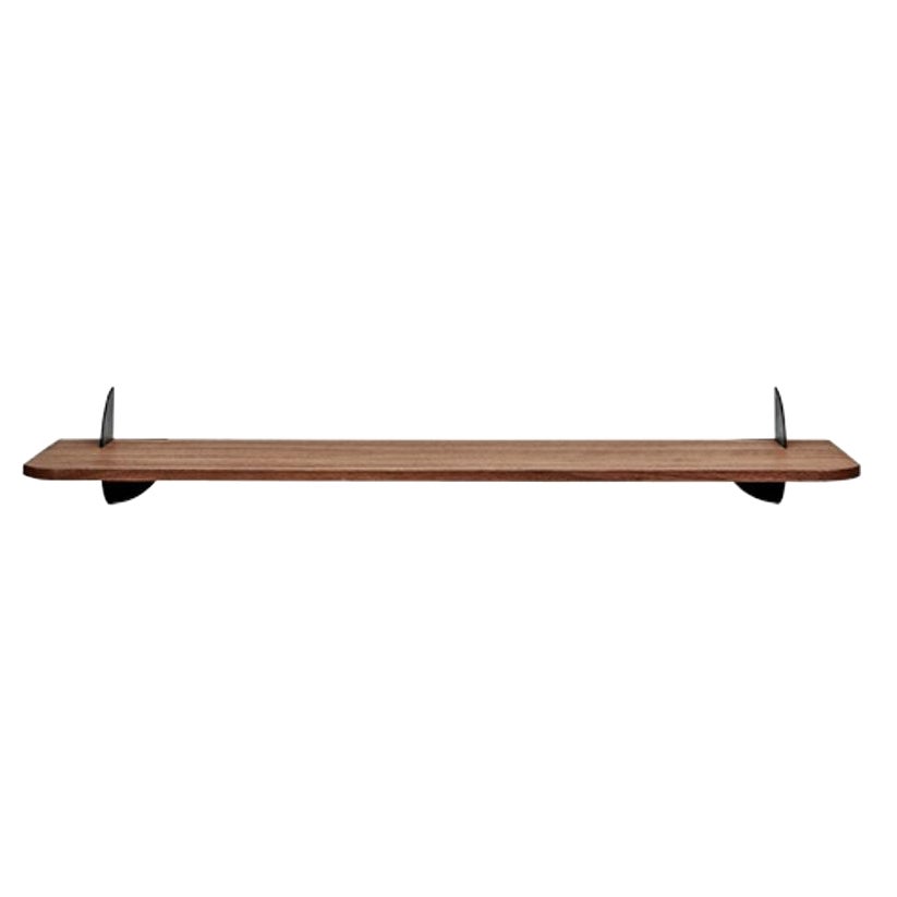 Großes minimalistisches Regal aus Nussbaum und Stahl