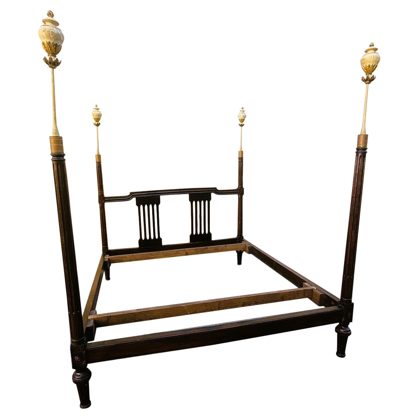 Large Walnut Bed, Early 19th Century