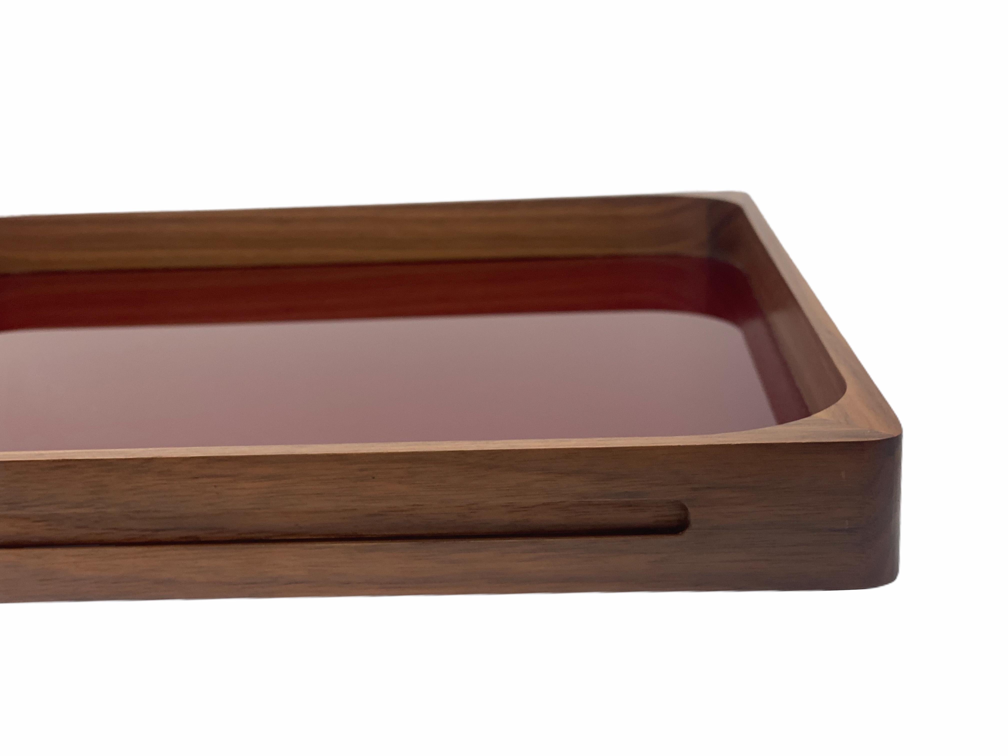 Brazilian Large Square Tray by Gisela Simas: Modern Form, Versatile Function For Sale