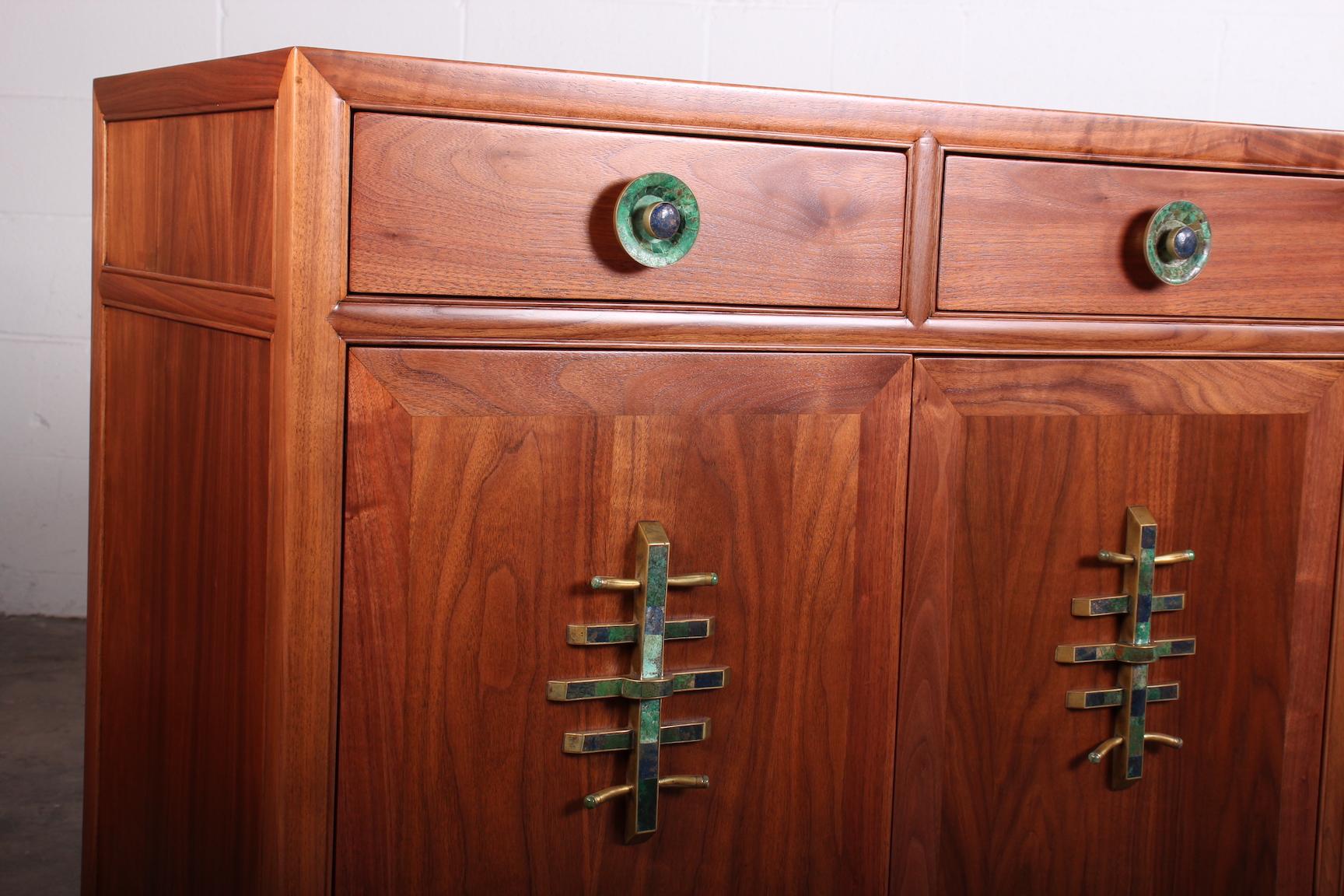 Large Walnut Cabinet with Los Castillo Hardware 10