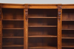 Large Walnut Dwarf Open Bookcase