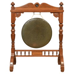 Large Walnut Framed Dinner Gong