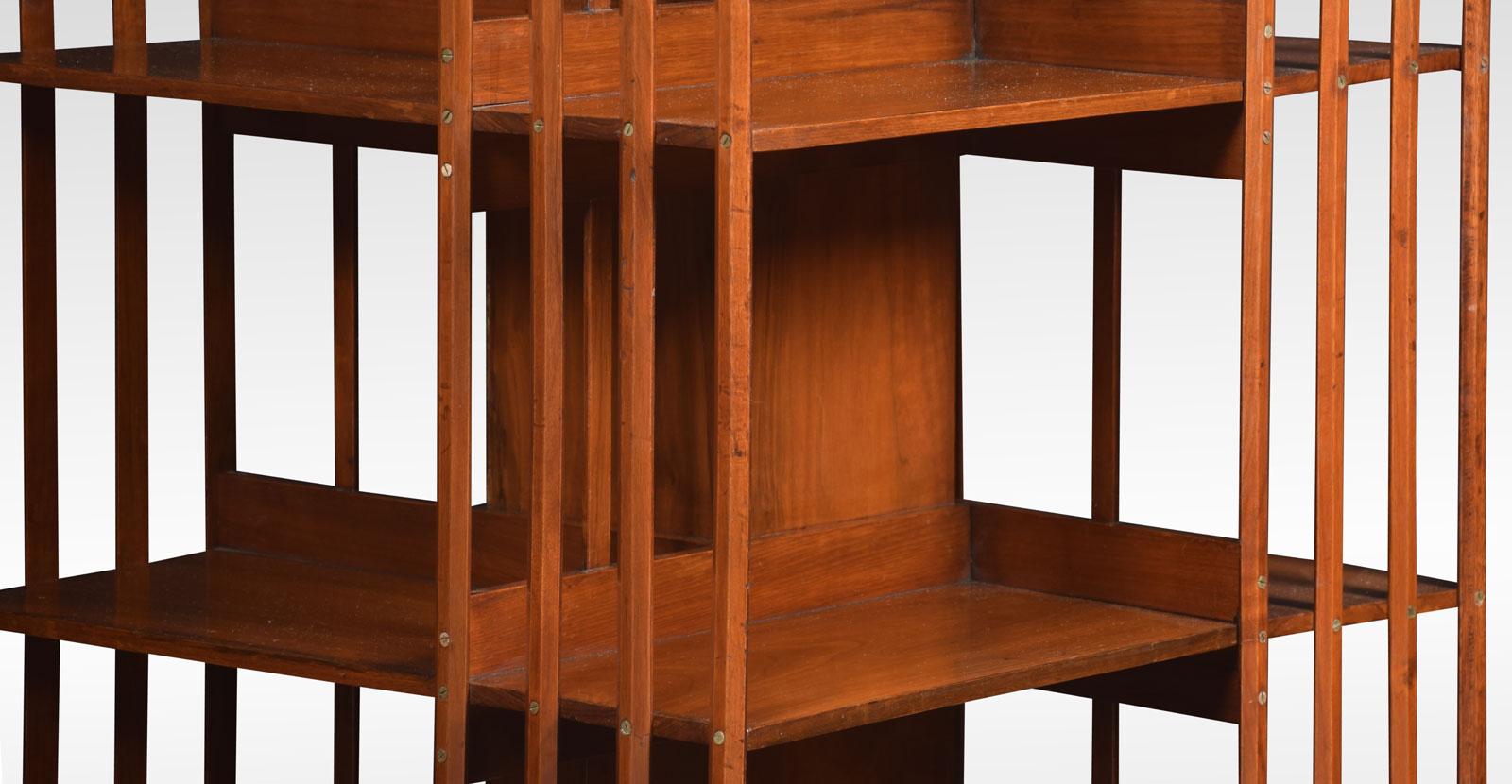 19th Century Large Walnut Revolving Bookcase