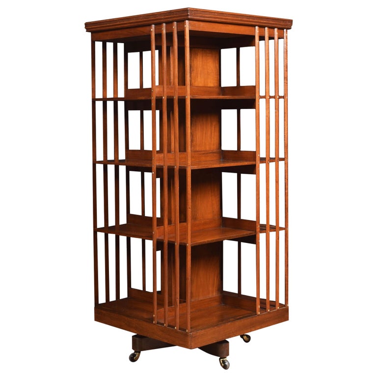 Large Walnut Revolving Bookcase For Sale At 1stdibs