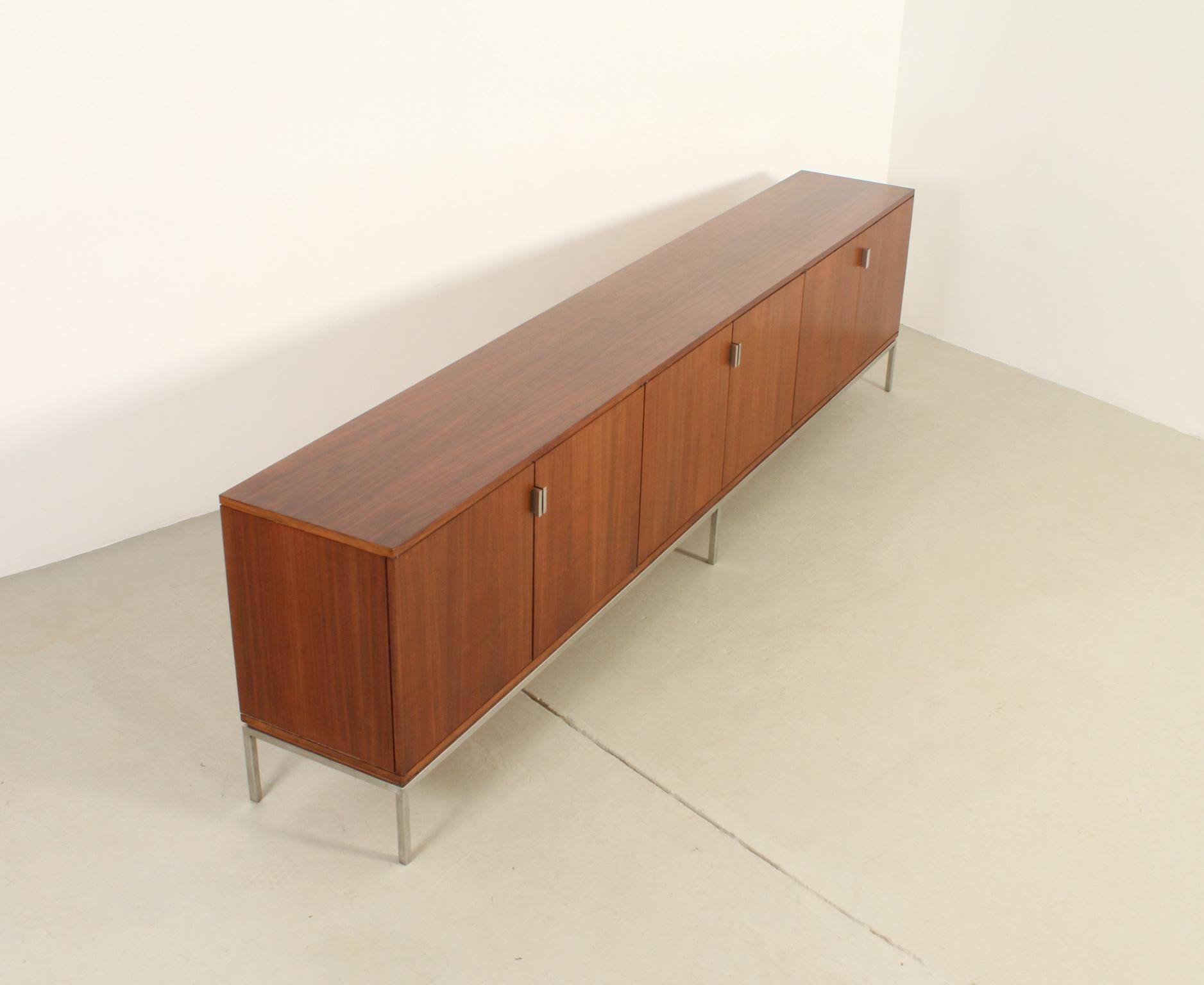 Large Walnut Sideboard by Rafael Garcia, Spain, 1960's For Sale 5