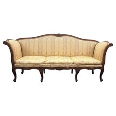 Large Walnut Sofa, Louis XV Period, 18th Century