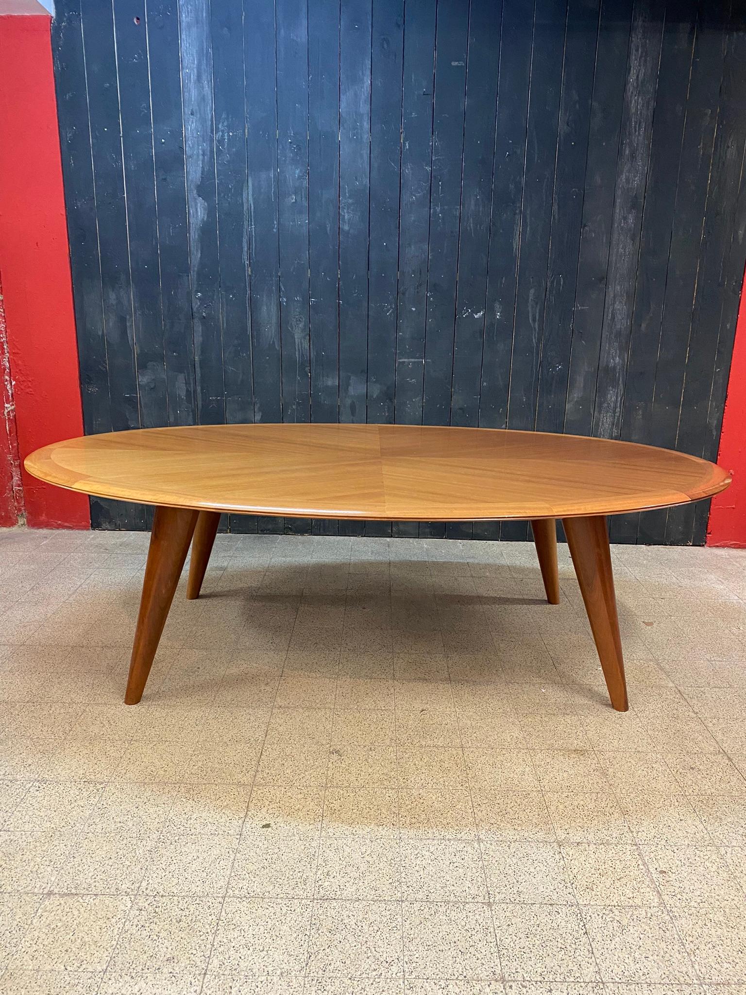 Mid-Century Modern large walnut table circa 1960 , For Sale