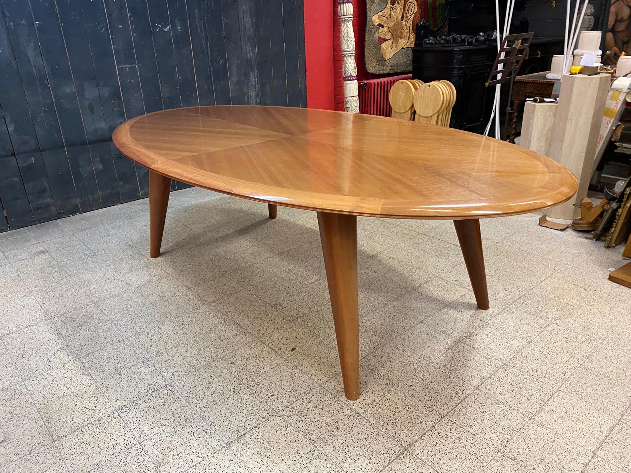 Mid-20th Century large walnut table circa 1960 , For Sale