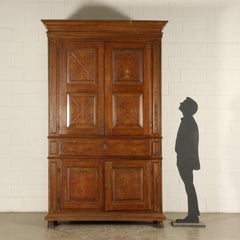 Large Walnut Wardrobe, Italy, 18th Century