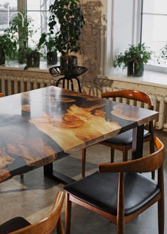 Large Walnut Wood Dining Room Table Luxury Dining Tables Handmade Rustic