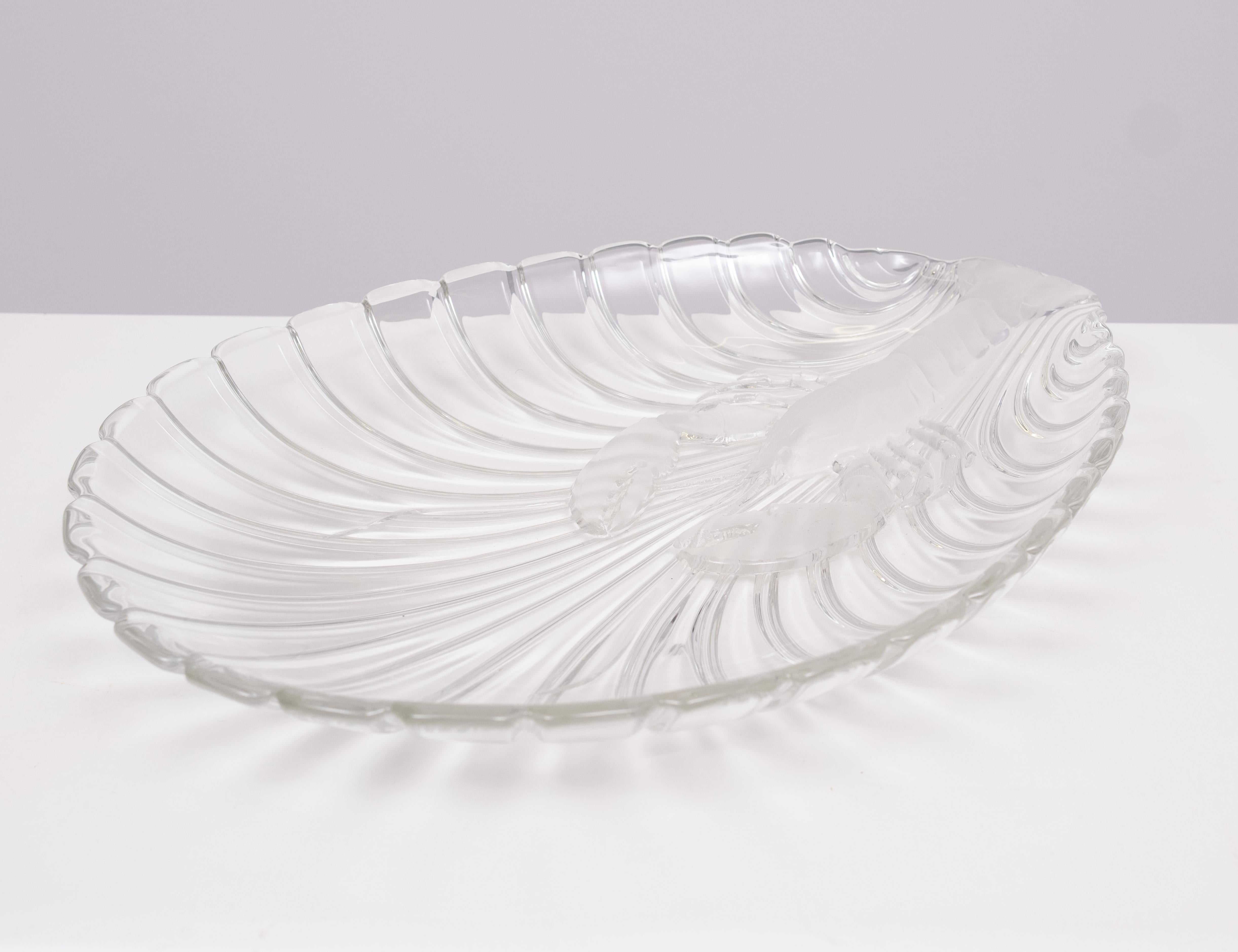 Mid-Century Modern Large Walther Glas - Lobster dish - Crystal   For Sale