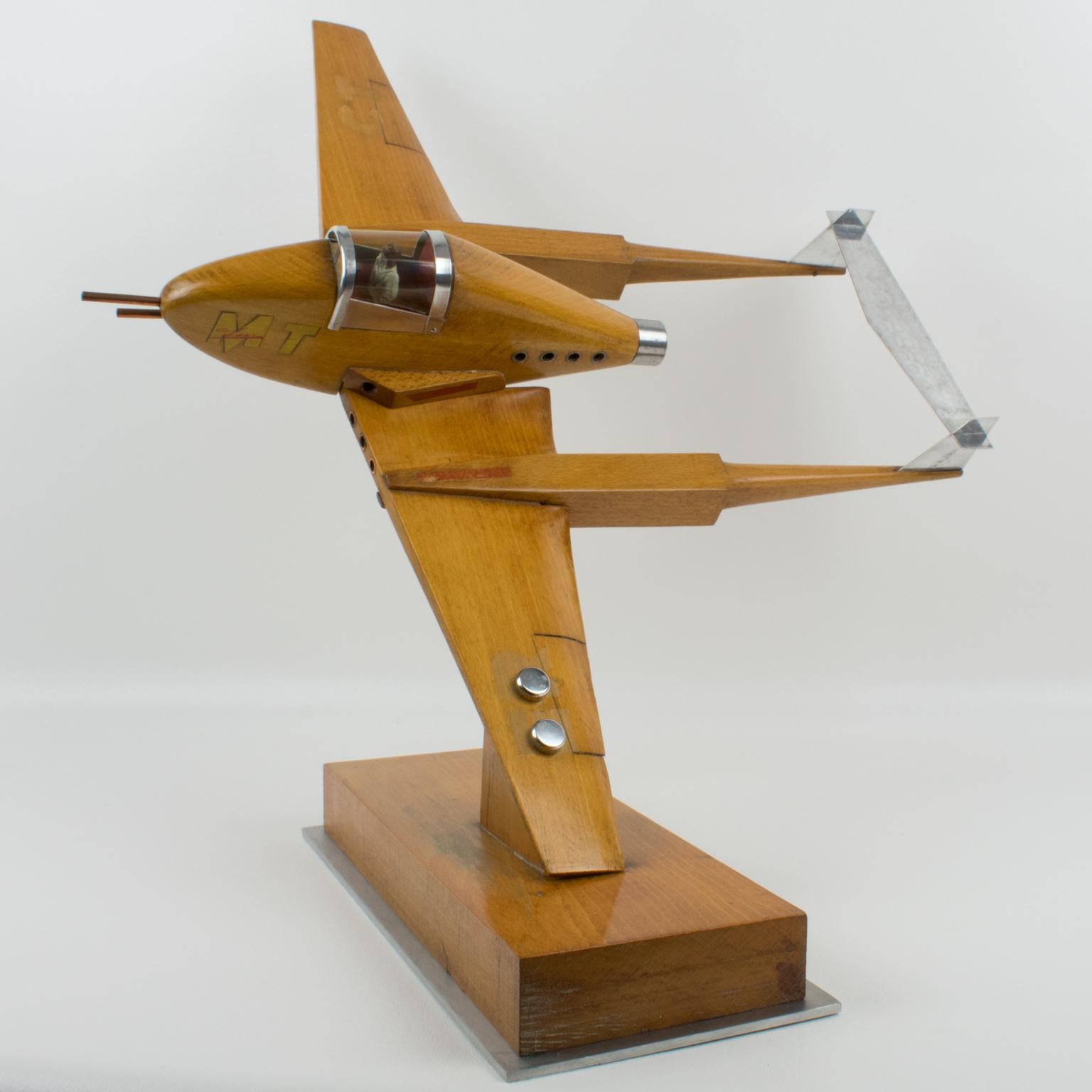 Large War Airplane Wood Model Aviation Collection 10