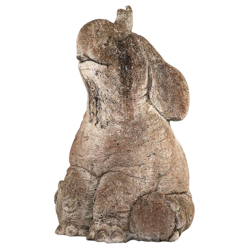 Large Water Fountain Elephant Garden Scuplture, Mid-20th Century