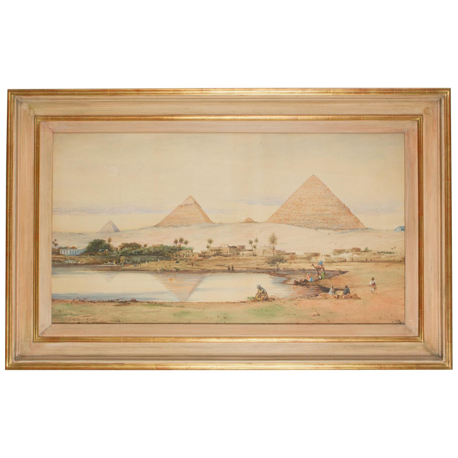 Large Watercolour of Cairo by Robert Murdoch Wright