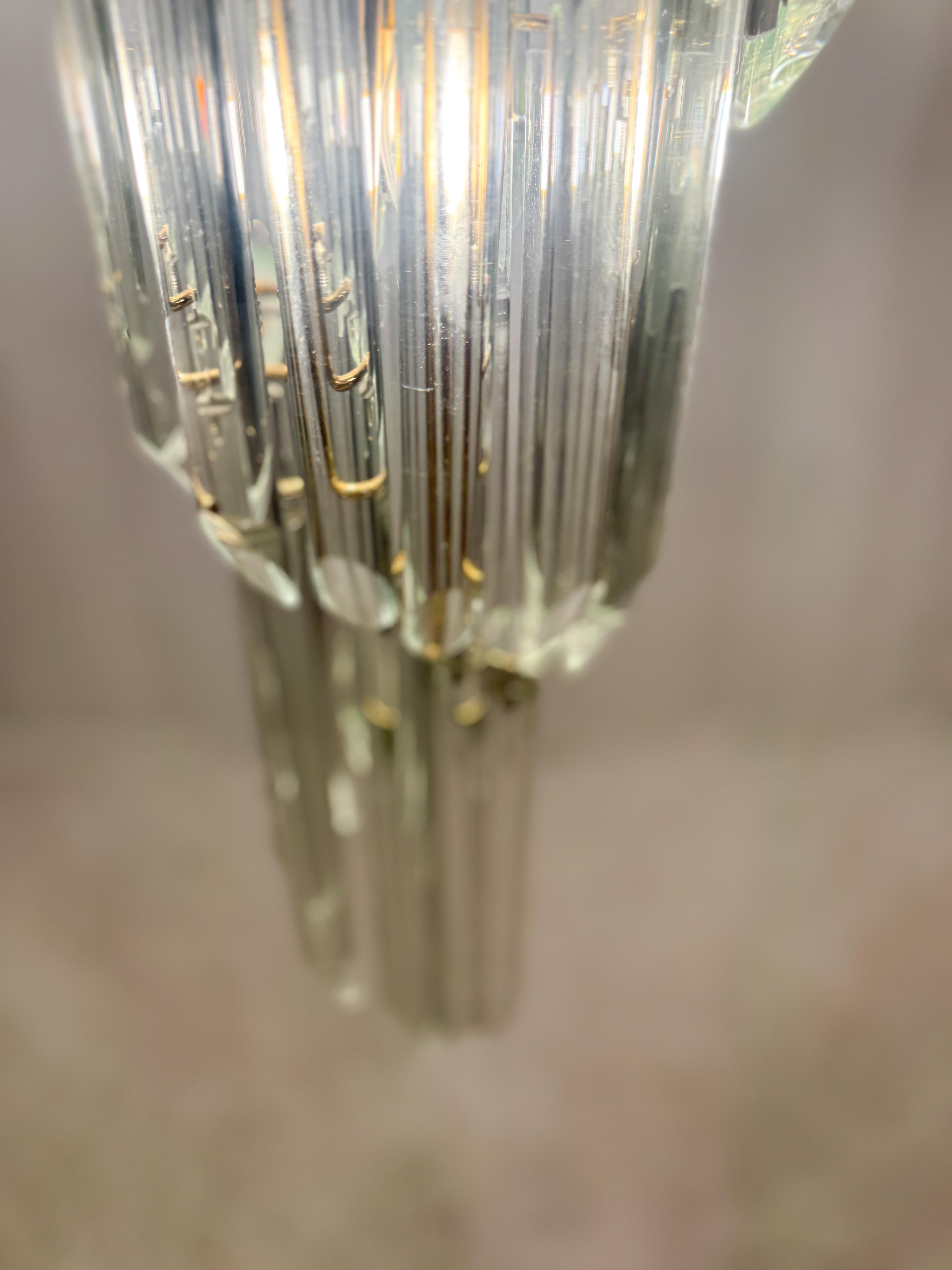 Grande lampadario a cascata in vetro di Murano, anni '70 in vendita 1