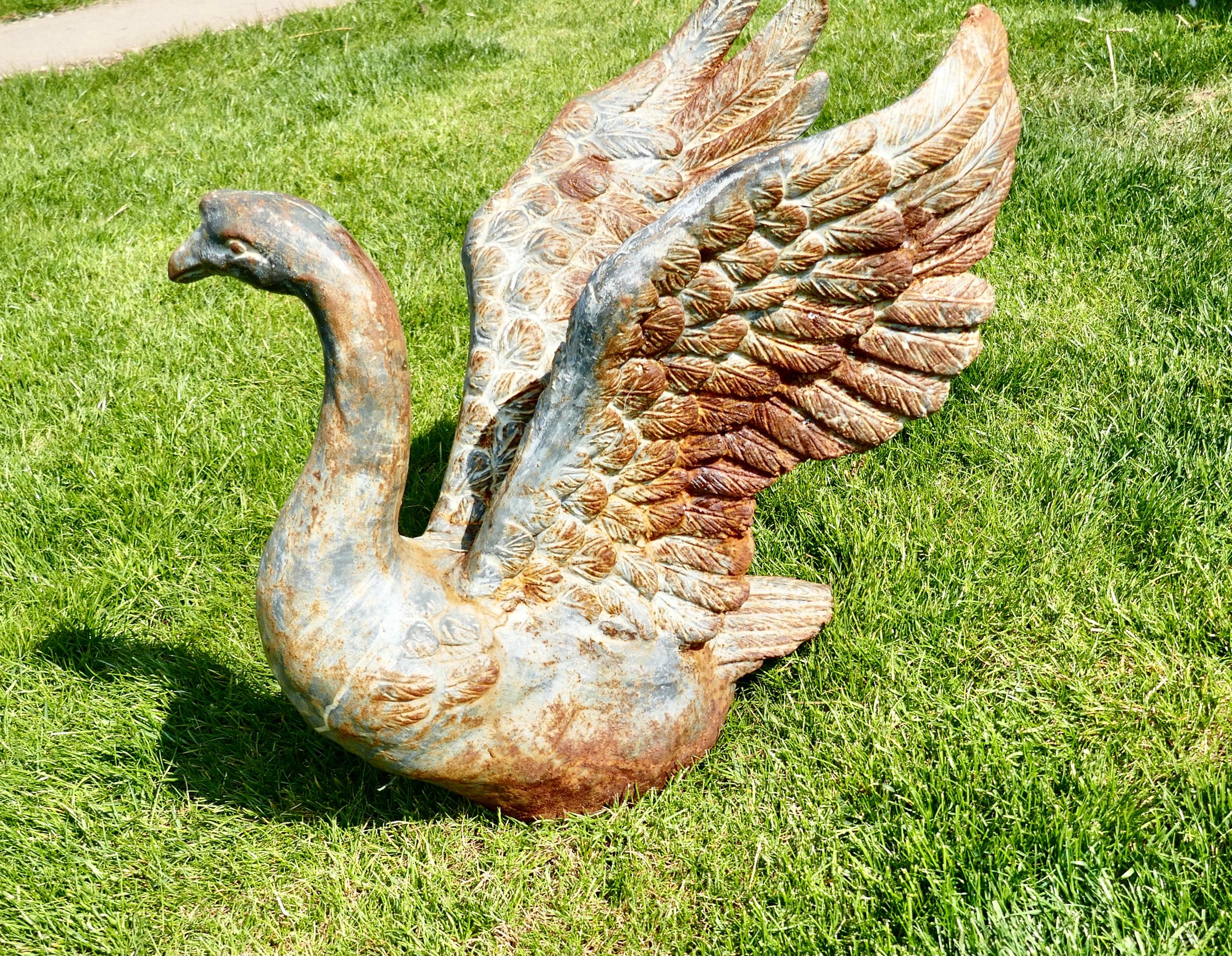 large swan statue