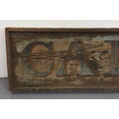 Large Weathered Trade Sign "Carriage Shop"