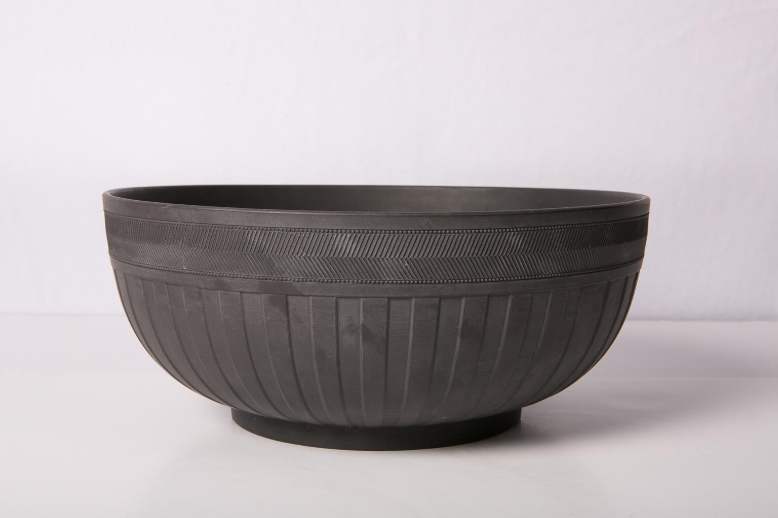 Neoclassical  Large Wedgwood Black Basalt Bowl