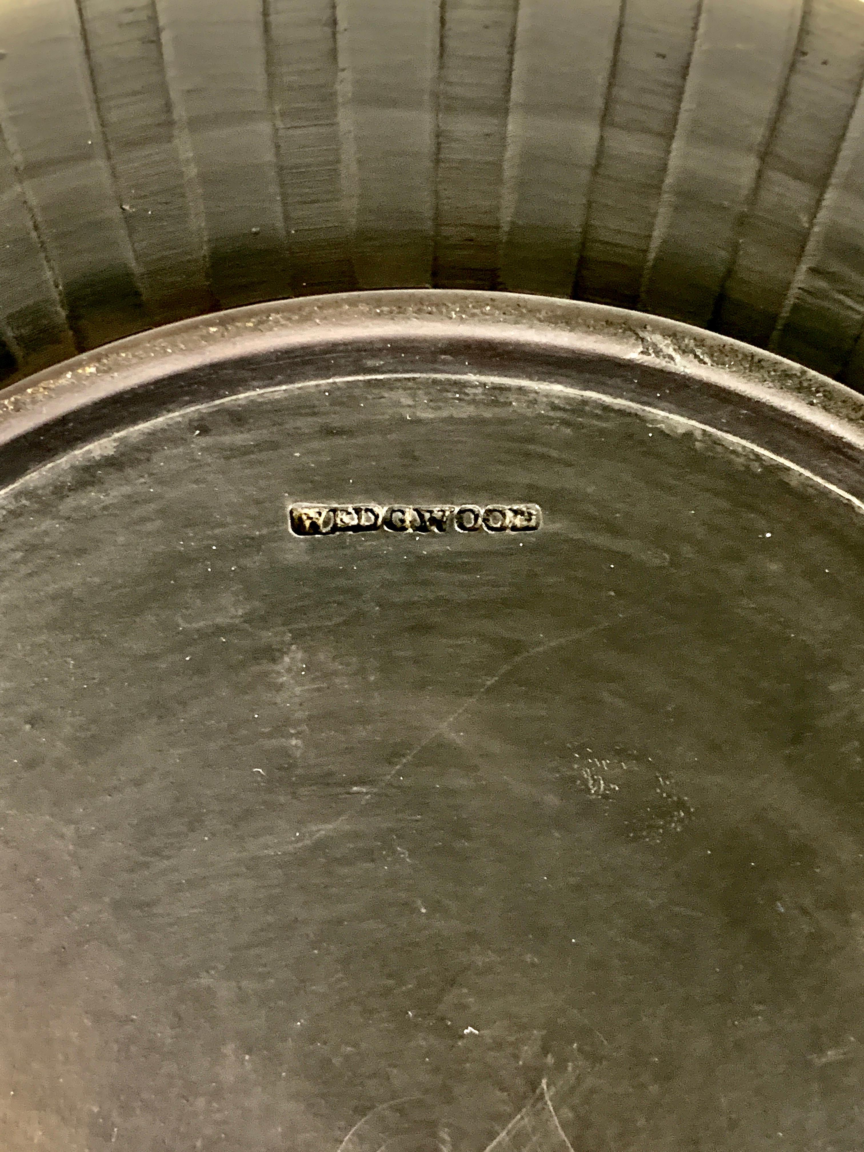 Machine-Made Large Wedgwood Black Basalt Bowl Made in England Mid 19th Century