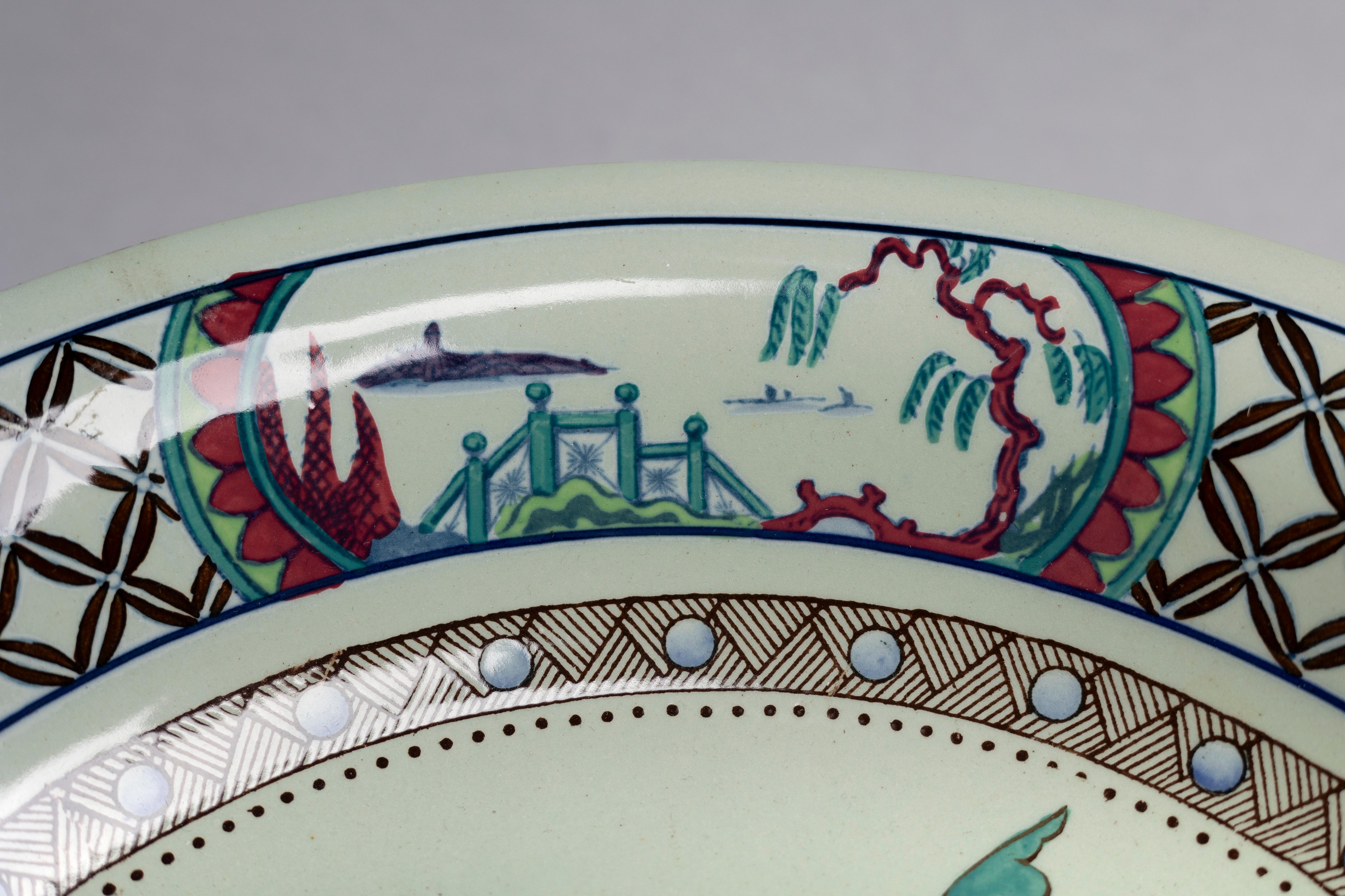 Große Wedgwood Schmetterling Display Schale (Englisch) im Angebot