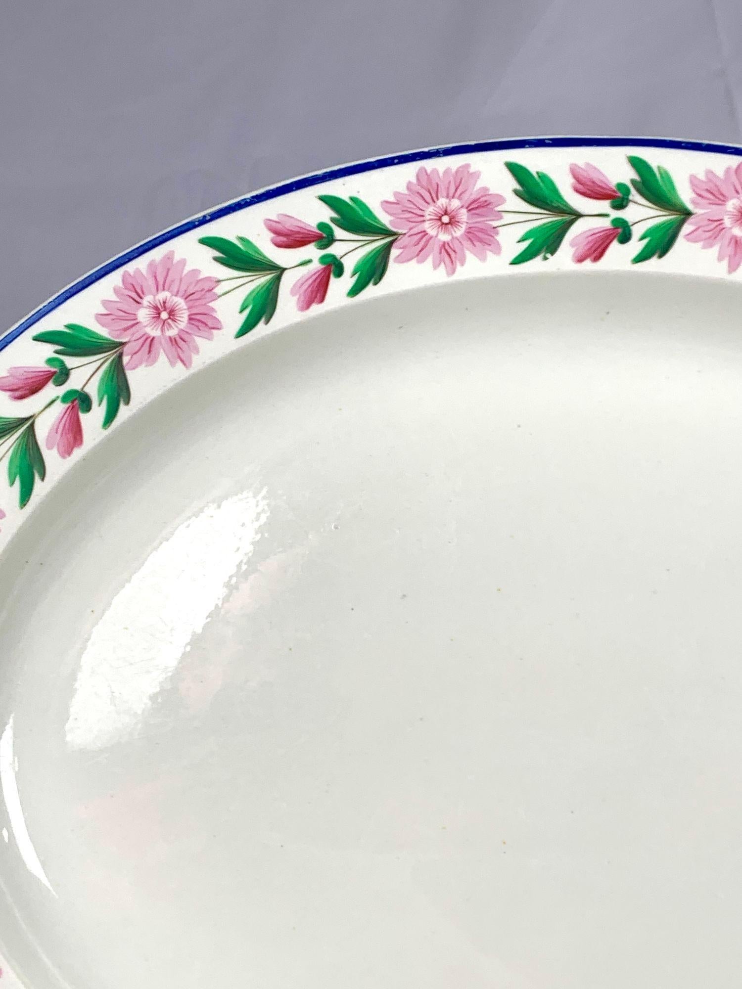 Enameled Large Wedgwood Creamware Platter England Circa 1820
