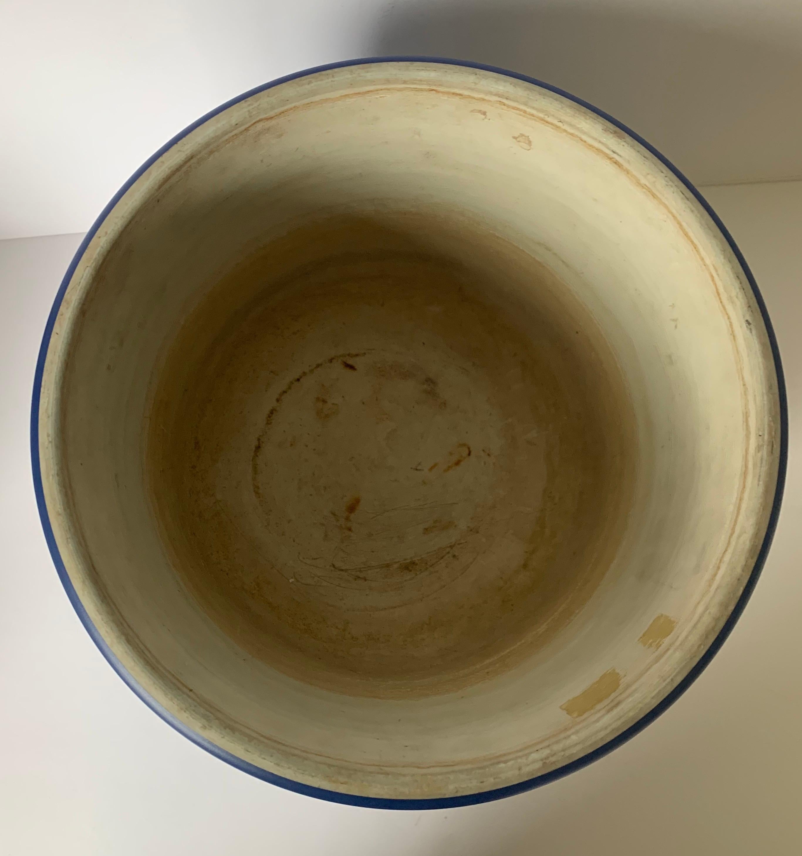 Mid-20th Century Large Wedgwood Dark Blue Jasperware Jardinière