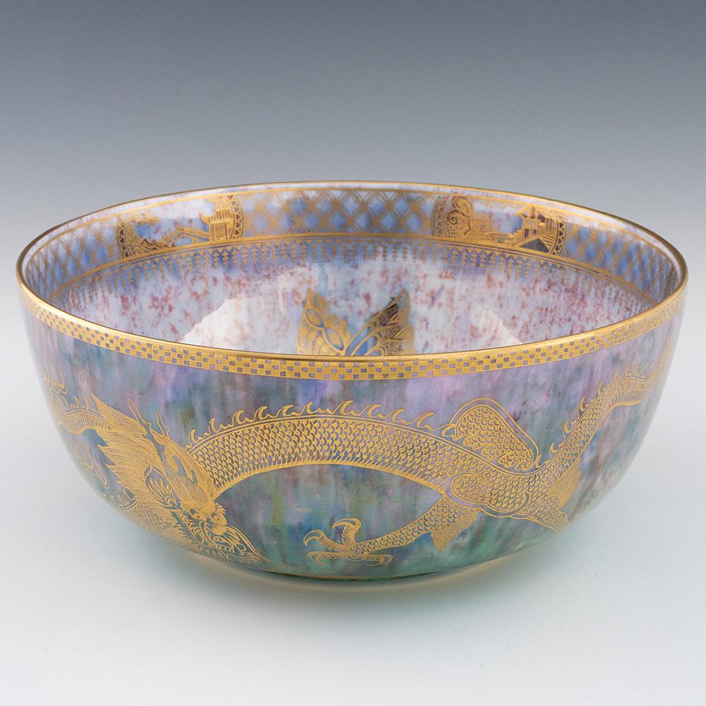 Heading : Large Wedgwood Dragon Lustre bowl by Daisy Makeig Jones c1925
Date : c1925
Period : George V
Marks : Gilded portland vase Wedgwood England mark along with Z4901
Origin : Staffordshire, England
Colour : Polychrome
Pattern : Dragon