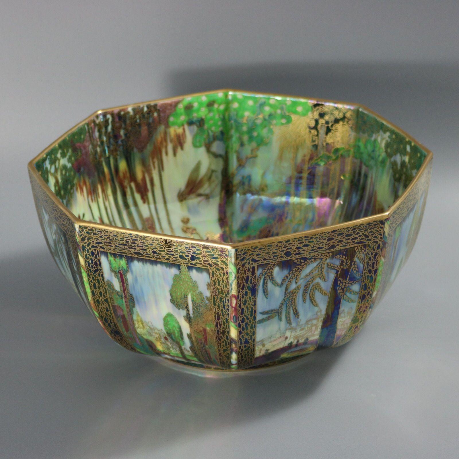 Gran cuenco octogonal Dana de Wedgwood Fairyland Lustre Inglés en venta