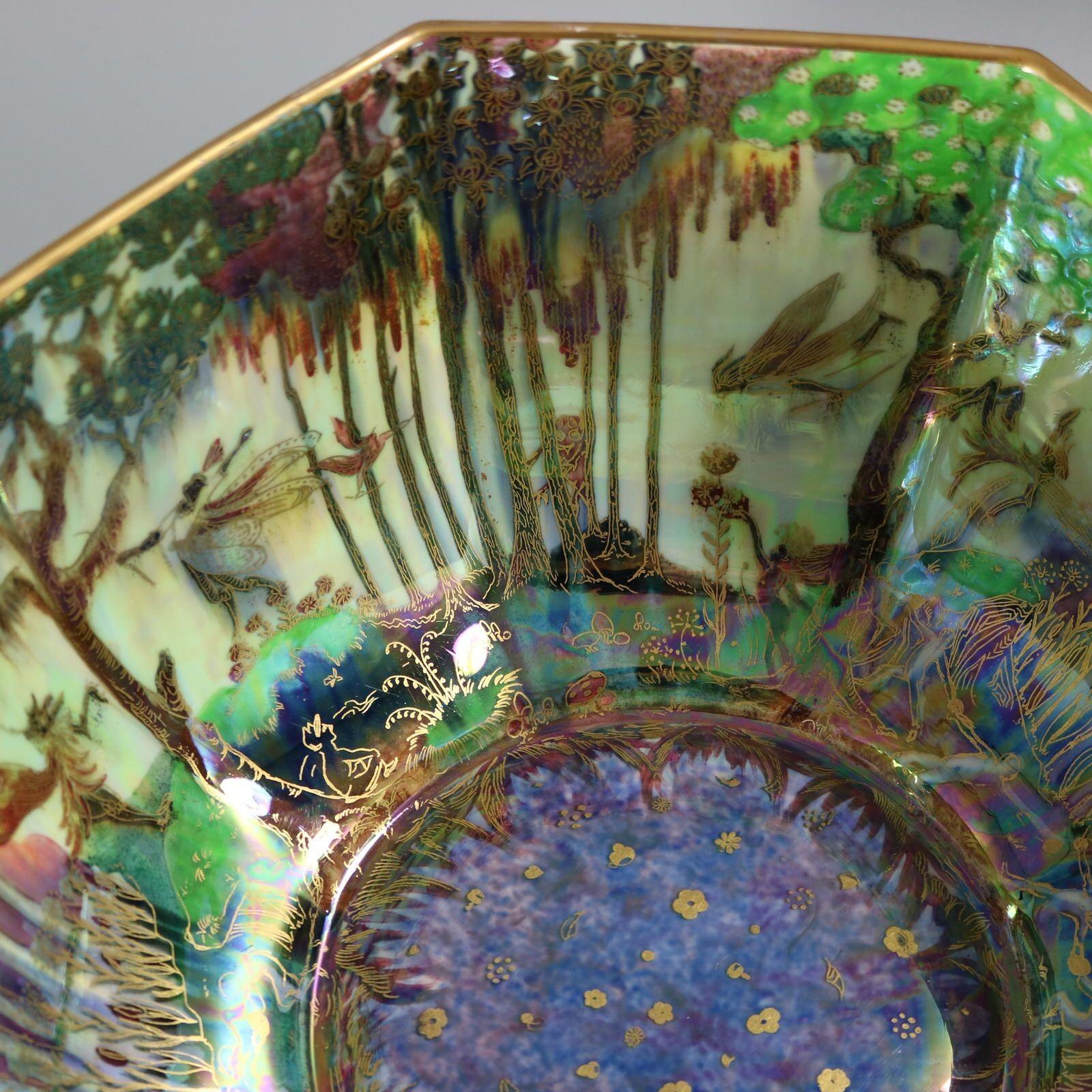Gran cuenco octogonal Dana de Wedgwood Fairyland Lustre Cerámico en venta