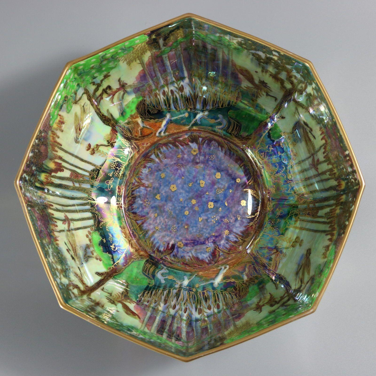 Gran cuenco octogonal Dana de Wedgwood Fairyland Lustre en venta 3