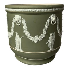 Large Wedgwood Light Green Jasperware Jardinière