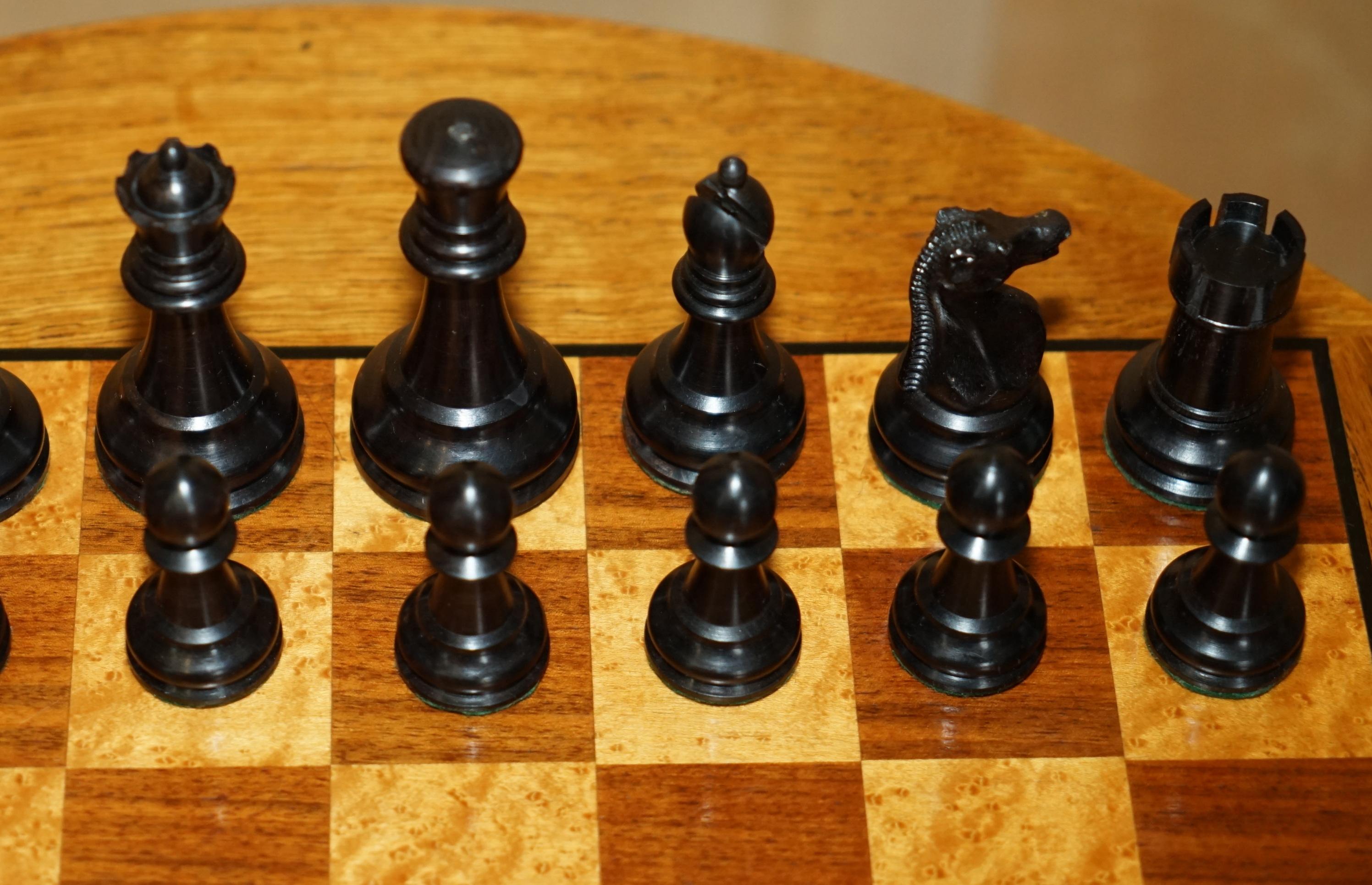 GRANDE SET DI SCACCHI D'EPOCA DI JACQUE STAUNTON CHESSMAN STAMPED SCATOLA ORIGINALE in vendita 9